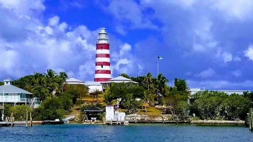 Elbow Reef Lighthouse - From Lower Public Dock, Bahamas