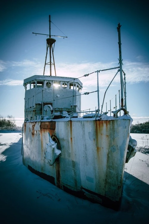 The remains of a Warship - Desde Bangsbo Fort - Bunker museum, Denmark