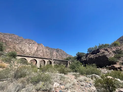 Puente Colgante de Cacheuta - From Rio Mendoza, Argentina