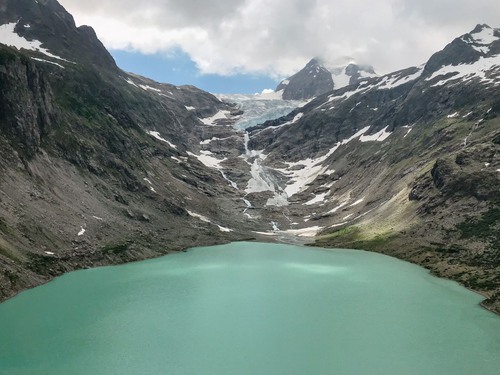 Triftsee Glacier - 从 Trift Bridge, Switzerland