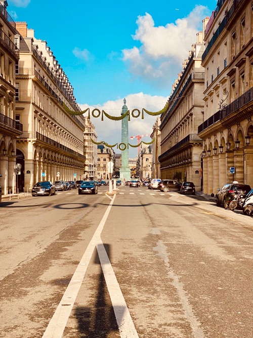 Colonne Vendôme - から Rue de Castiglione, France