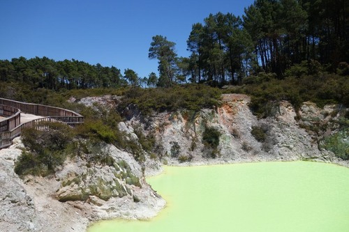 Green Lake - Desde Wai-O-Tapu, New Zealand