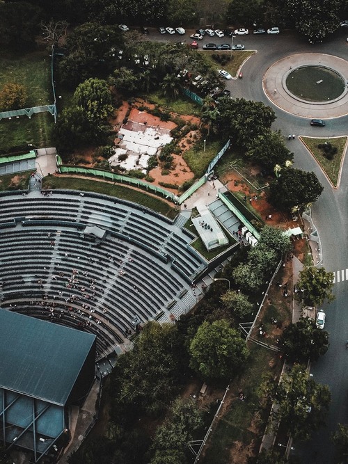 Anfiteatro Municipal Humberto de Nito - から Parque Urquiza - Drone, Argentina