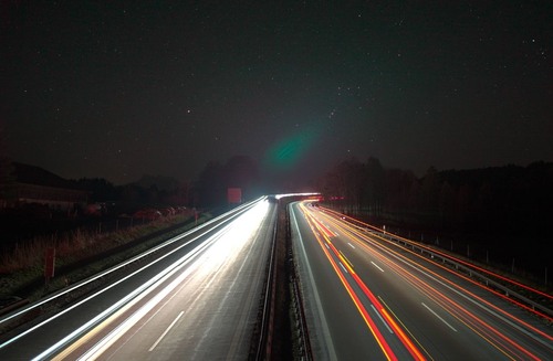 Autobahn A8 Long Exposure - From Bernau Brücke, Germany