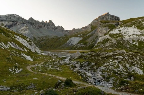 Flem River - Aus Höhenweg, Switzerland