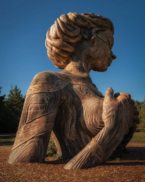 Hallow sculpture by Daniel Popper - From The Morton Arboretum, United States