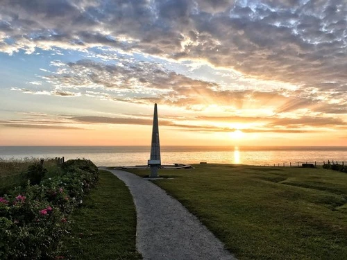 1st US infantry Memorial Omaha Beach - から Looking out over Omaha Beach, France