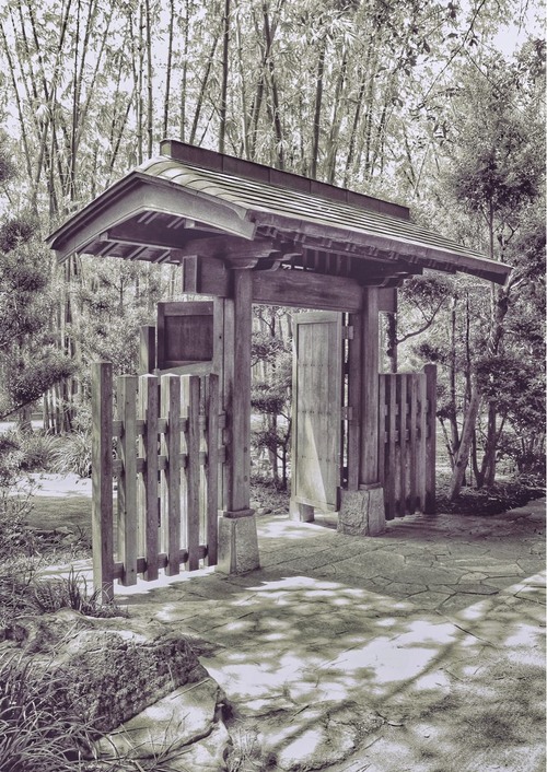 Japanese Gate - Desde Morikami Museum and Japanese Gardens, United States