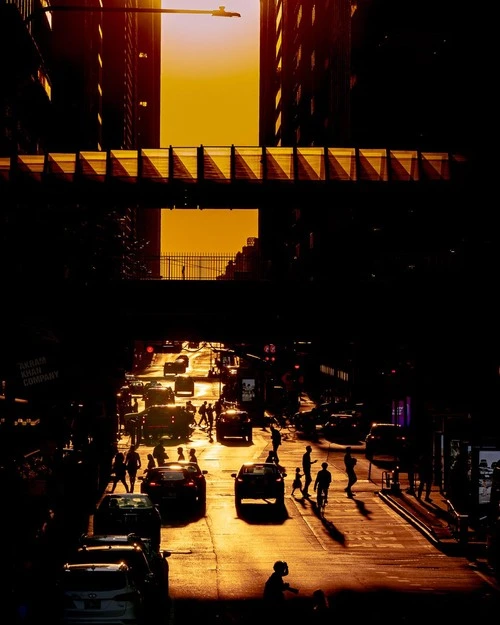 Chicagohenge Madison St - Desde Millennium park looking west, United States