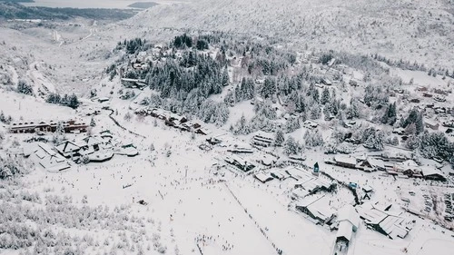 Villa Cerro Catedral - Desde Drone, Argentina