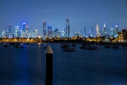 Melbourne Skyline - От St Kilda Pier, Australia