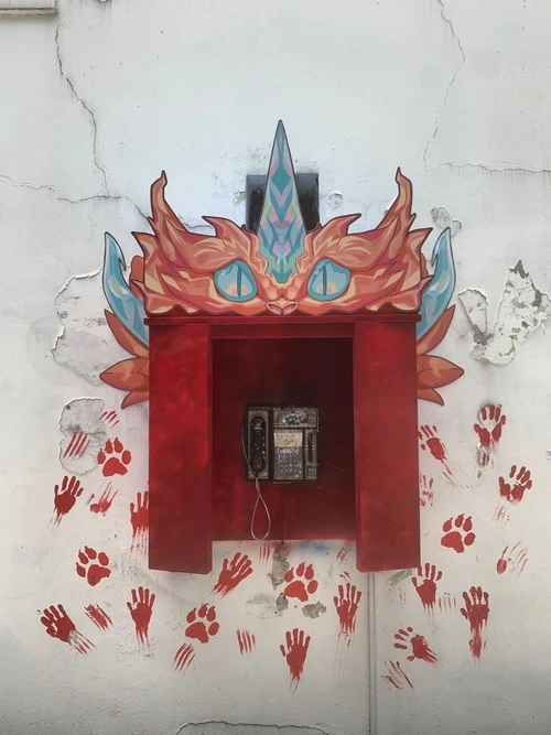 Public Telephone - Desde Street Art, Singapore