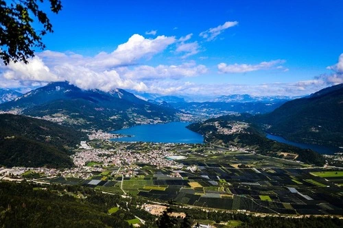 Lago di Caldonazzo and Lago di Levico - Frá Strada del Menador, Italy