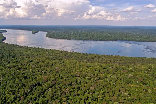 Rio Iguazú - Aus Drone, Brazil