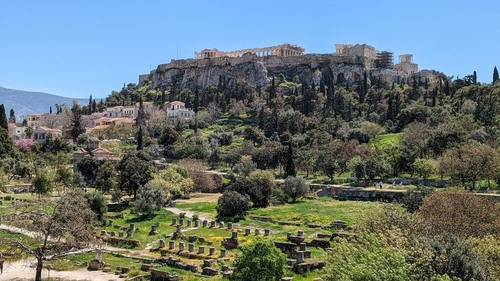 Parthenon - 从 Temple of Hephaestus, Greece
