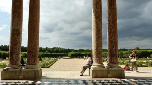 The Grand Trianon's Courtyard - From The Grand Trianon, France