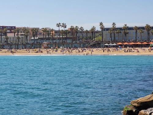 Playa de la Barceloneta - From Mirador Las piedras, Spain