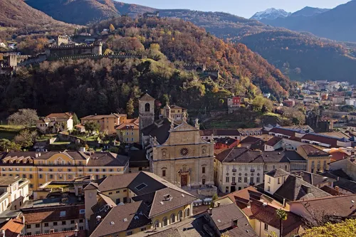 Chiesa Collegiata dei SS. Pietro e Stefano - From Castles of Bellinzona, Switzerland