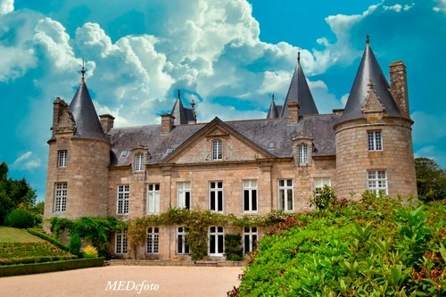 Chateau de Kergrist Bretagne - From Achterzijde, France