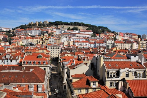 Lisboa - Aus Elevador Santa Justa, Portugal