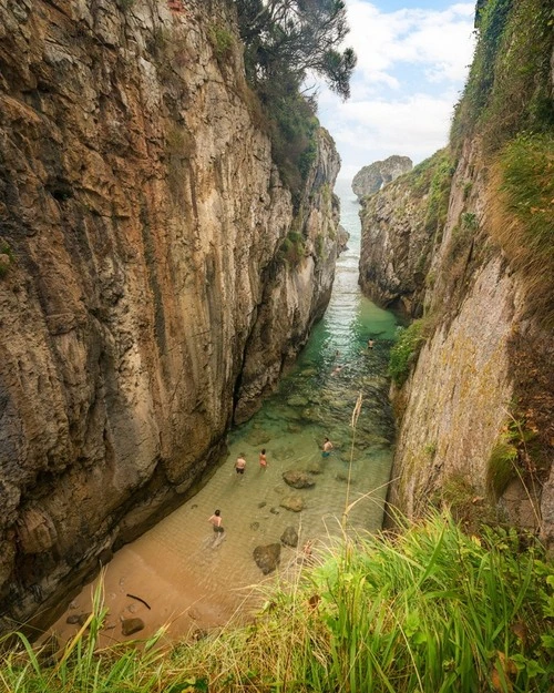 Playa de La Canalina - Des de Playa Minas del Castro de las Gaviotas, Spain