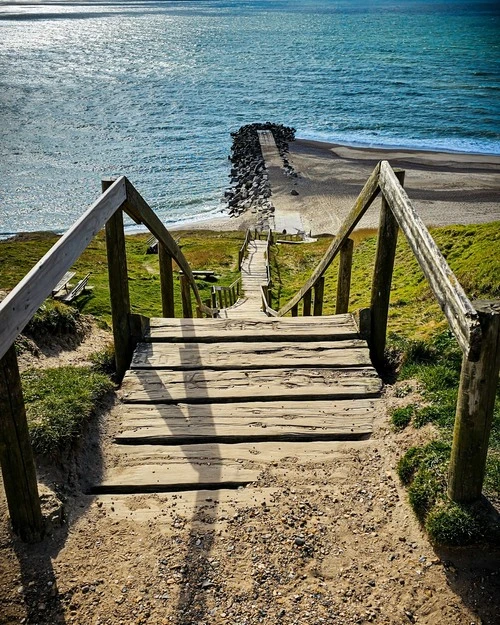 Bovbjerg Klint - Aus Stairs, Denmark