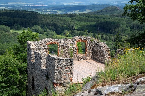 Andělská Hora - 从 Engelsburg / Tschechien, Czechia