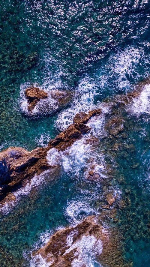 Rocks in the water - От Drone, Greece