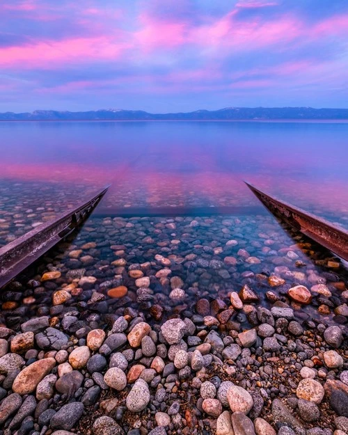 Tahoe Rail Tracks - From Sugar Pie Point beach, United States