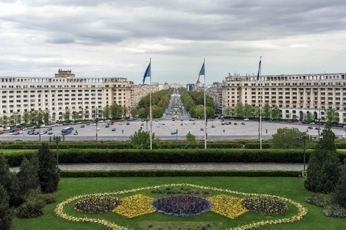 Parliament of Bucharest - From The balcony inside parliament, Romania