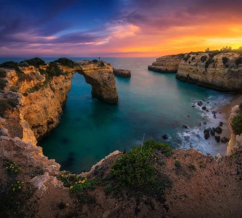 Arco de Albandeira - Desde Cliff, Portugal