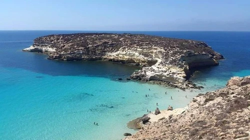 Isola dei conigli, Lampedusa - Desde Belvedere dei conigli, Italy