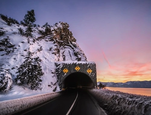 Cave Rock Lake Tahoe - From Hwy 50 west entrance, United States