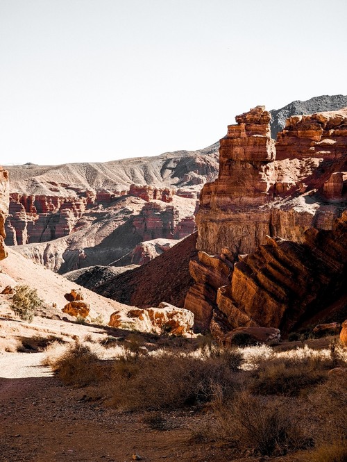Charyn Canyon - Desde Valley of Castles, Kazakhstan