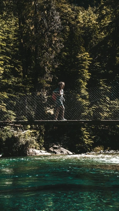 Puente Colgante - 从 Cajón Del Azul, Argentina