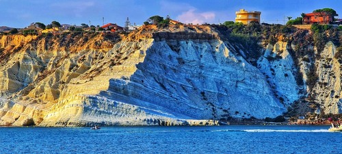 Scala dei Turchi - から Ferry, Italy