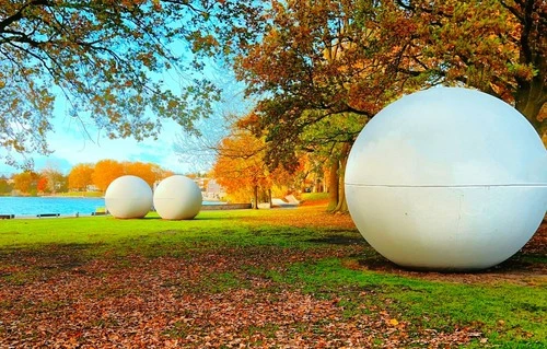 Giant Pool Balls - Aus Aasee, Germany