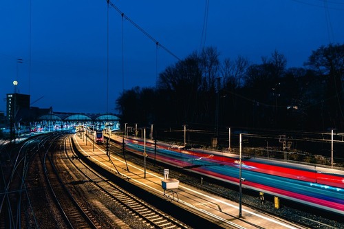 Aachen Hauptbahnhof - 从 Burtscheider Brücke, Germany