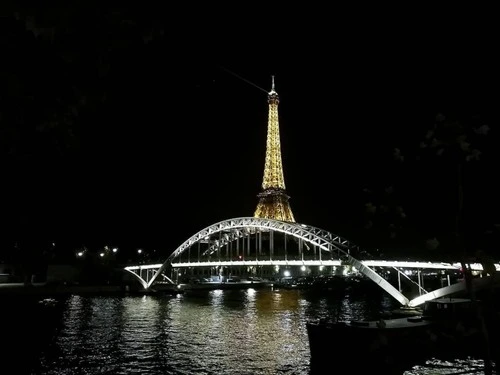 Debilly Footbridge & Eiffel Tower - From Fontaine du Palais de Tokyo, France