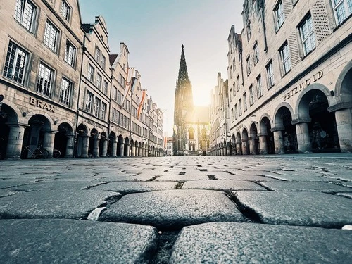 Prinzipalmark towards St. Lamberti - Desde Prinzipalmarkt, Germany