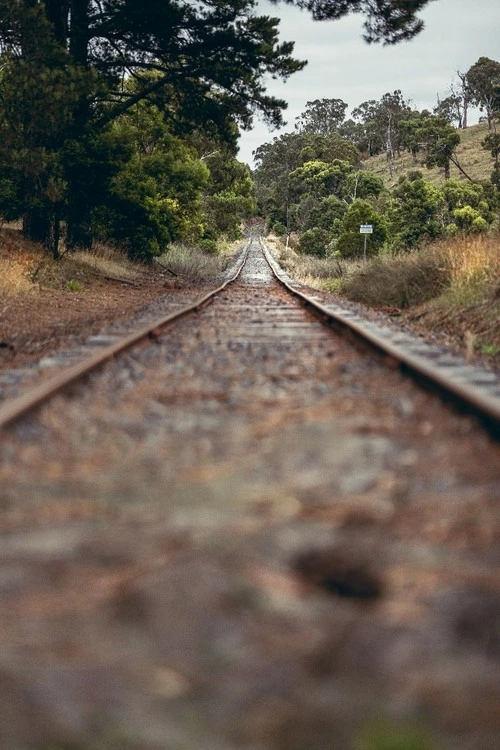 Yarra Valley tourist train track - Od Donovan's Rd, Australia