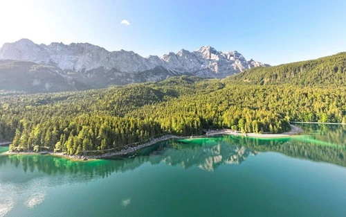 Eibsee - Dari Drone, Germany