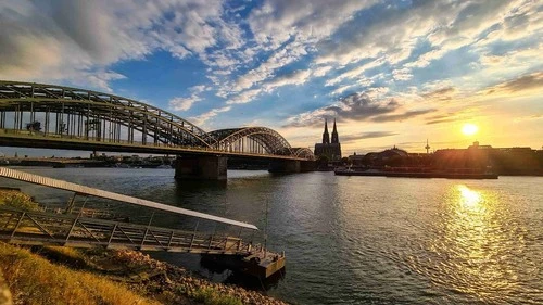 Cologne Skyline - Iz Rheinufer Deutz, Germany