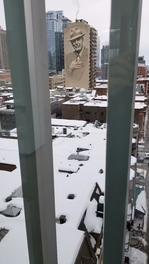 Leonard Cohen Building Art - Desde The Montreal Museum of Fine Art, Canada