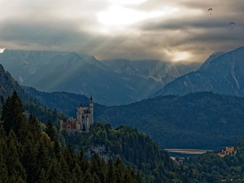 Schloss Neuschwanstein - Desde Wütender Graben, Germany