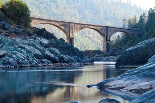 No Hands Bridge - From North Fork American River, United States