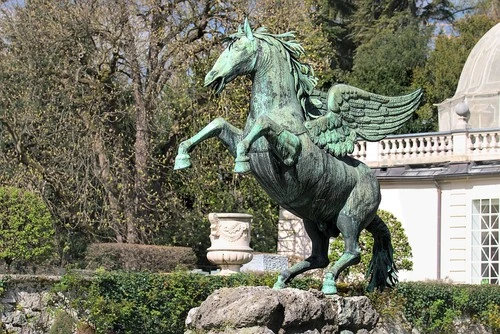 Pegasus-Brunnen - From Schloss Mirabell, Austria