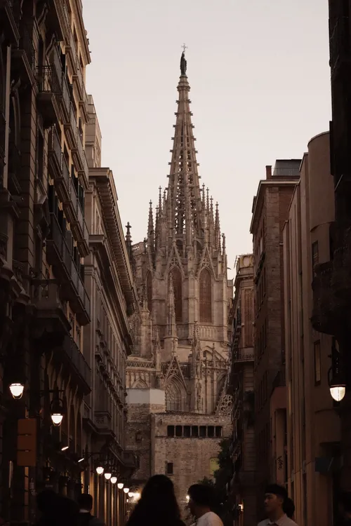 Cathedral of Barcelona - From Carrer del Dr Joaquin Pou, Spain