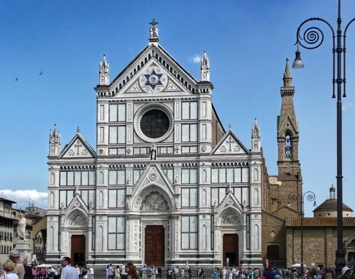 Basilica di Santa Croce di Firenze - から Piazza di Santa Croce, Italy