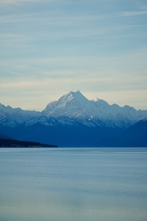 Aoraki Mount Cool - 从 Across Lake Pukaki, New Zealand